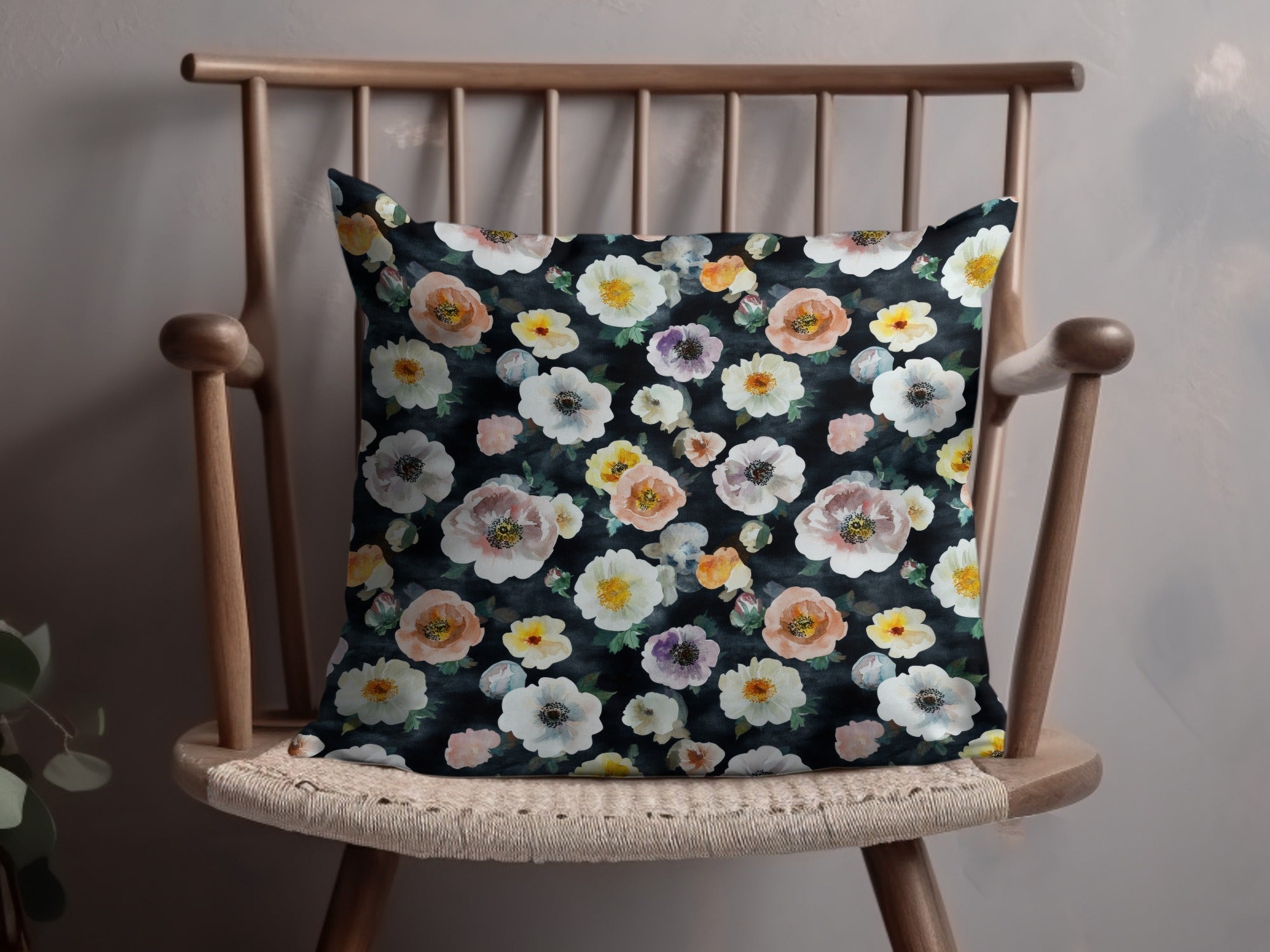 Floral Digital Paper, Seamless Pattern, Anemone Flower Background, Watercolor Flowers, Fabric Design, Scrapbooking Paper, Commercial Use - Moore and Mountain