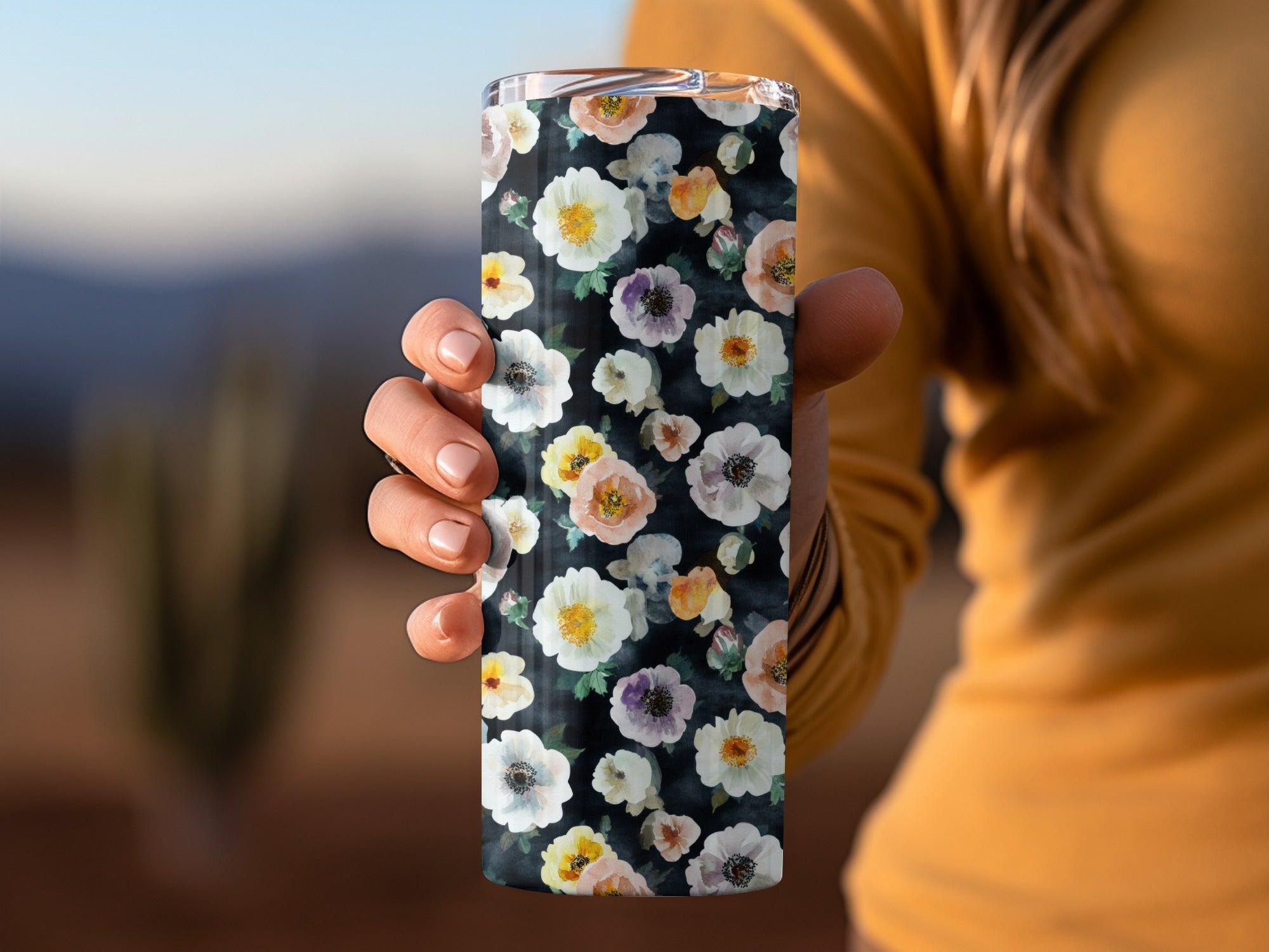 Floral Digital Paper, Seamless Pattern, Anemone Flower Background, Watercolor Flowers, Fabric Design, Scrapbooking Paper, Commercial Use - Moore and Mountain