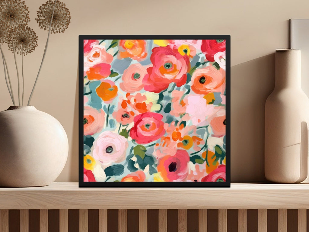 Floral Digital Paper, Watercolor Flowers Pattern, Seamless Flower Digital File, Repeating Flower Pattern, Digital Download, Flower Scrapbook - Moore and Mountain