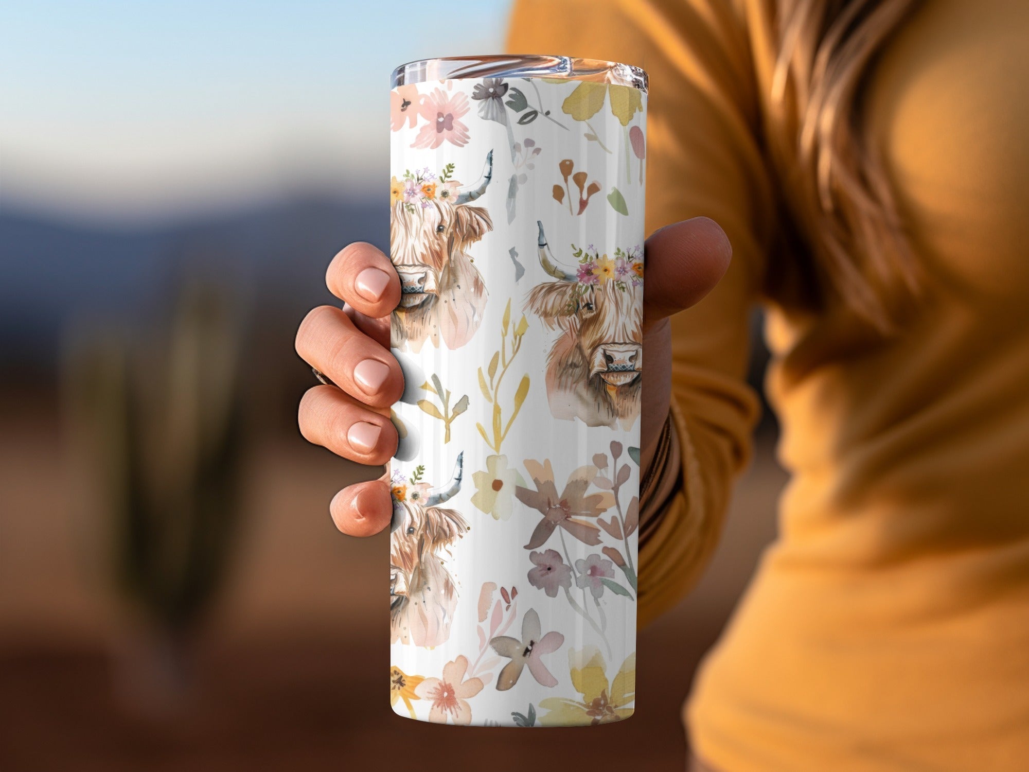 Floral Highland Cow Digital Paper, Seamless Pattern, Cow Print, Farmhouse, Rustic Chic, JPEG Files, Animal Design, Digital Download - Moore and Mountain