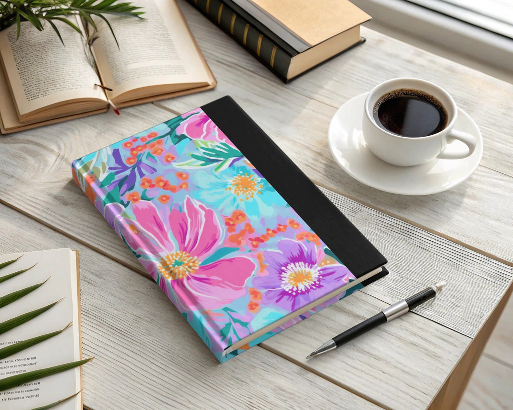 Floral Pattern Digital Paper, Colorful Flower Seamless File, Pink Purple Blue Flower Print, Fabric Design, Scrapbook Paper, Art Print - Moore and Mountain