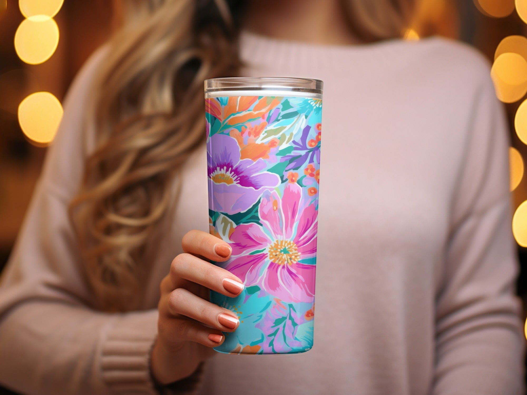 Floral Pattern Digital Paper, Colorful Flower Seamless File, Pink Purple Blue Flower Print, Fabric Design, Scrapbook Paper, Art Print - Moore and Mountain