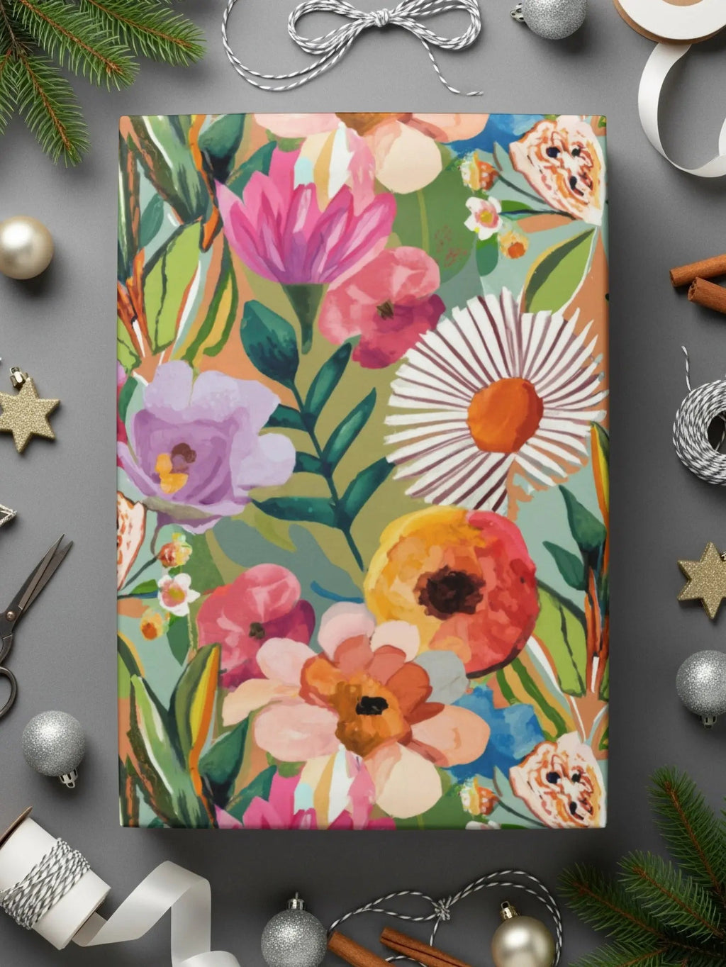 Floral Pattern Digital Paper, Flower Seamless Pattern Design, Spring Summer Fabric Design, Scrapbook Paper, Commercial Use, POD License - Moore and Mountain