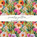 Floral Pattern Digital Paper, Flower Seamless Pattern Design, Spring Summer Fabric Design, Scrapbook Paper, Commercial Use, POD License - Moore and Mountain