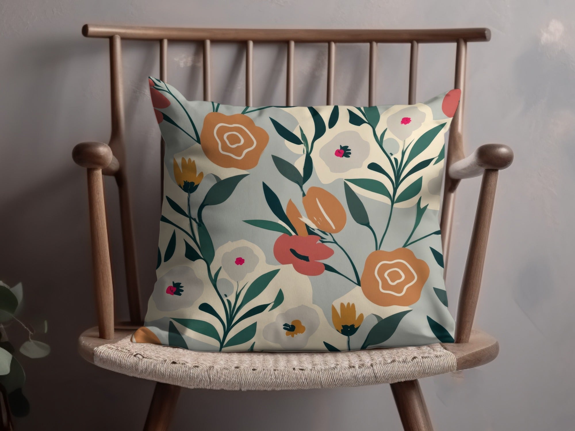 Floral Pattern Digital Paper, Seamless Flower Design, Botanical Illustration, Autumn Colors Digital, Printable Fabric Design, Scrapbook - Moore and Mountain