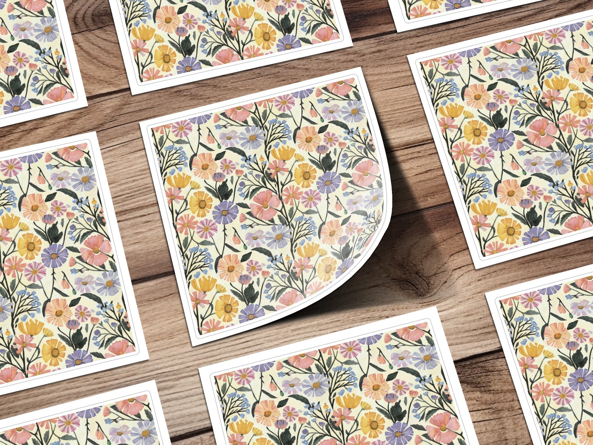 Floral Seamless Pattern, Digital Download, Watercolor Flowers, Repeat Pattern for Fabric, Paper, Scrapbooking, and More (138 chars) - Moore and Mountain