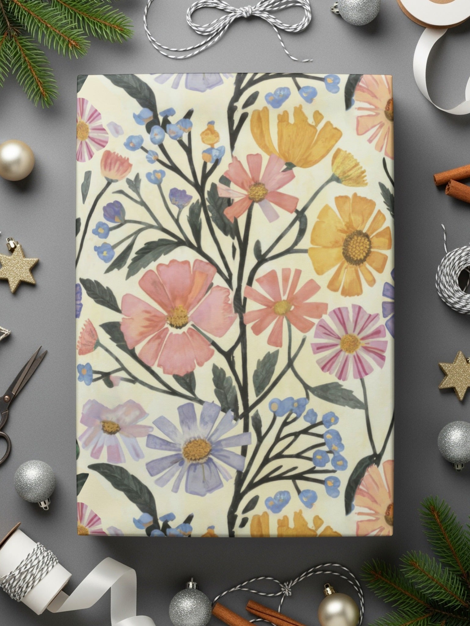 Floral Seamless Pattern, Digital Download, Watercolor Flowers, Repeat Pattern for Fabric, Paper, Scrapbooking, and More (138 chars) - Moore and Mountain