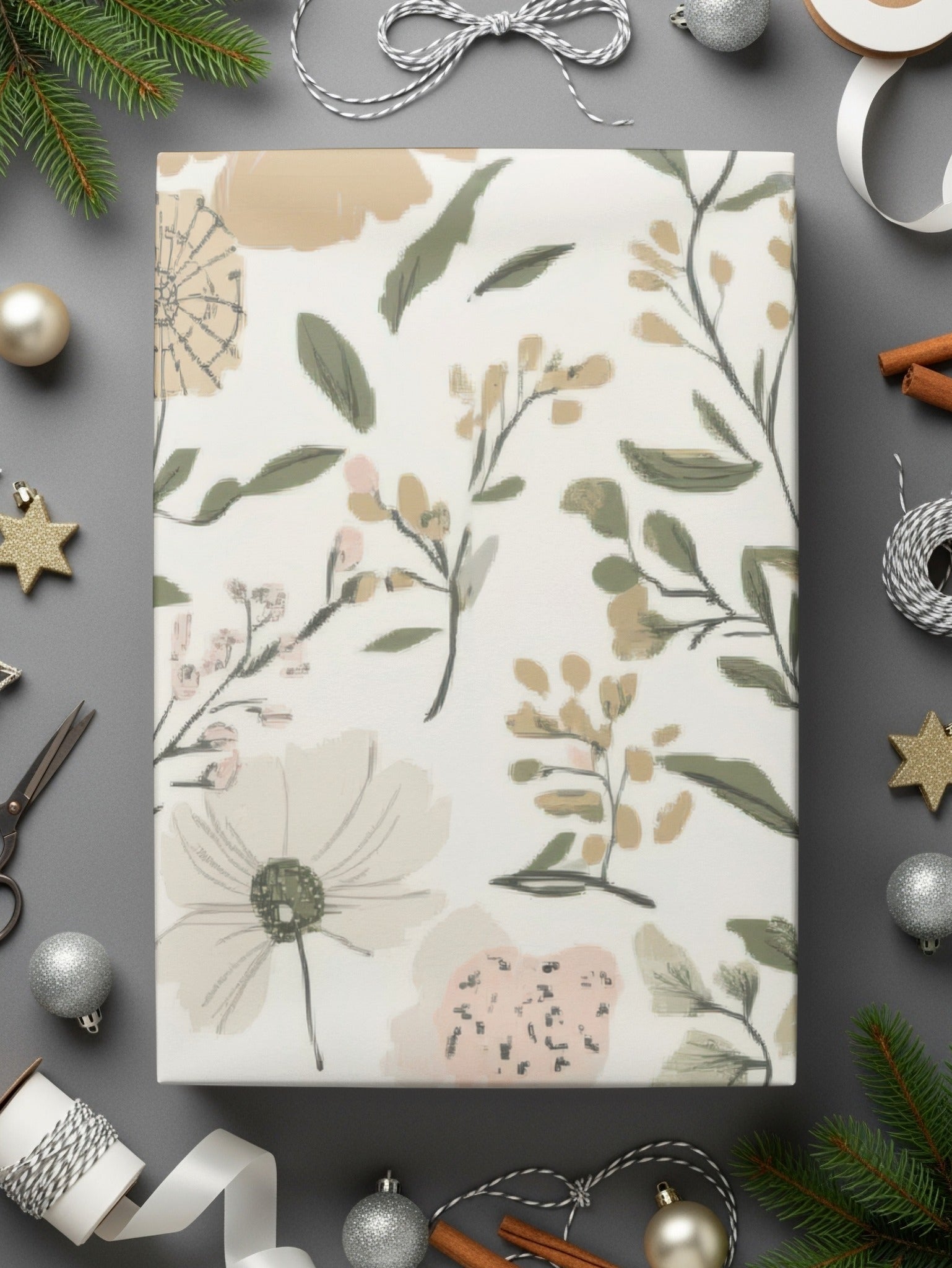 Floral Seamless Pattern Digital Paper, Botanical Print, Flower Background, Fabric Design, Pastel Colors, Scrapbooking Paper, JPEG Files - Moore and Mountain