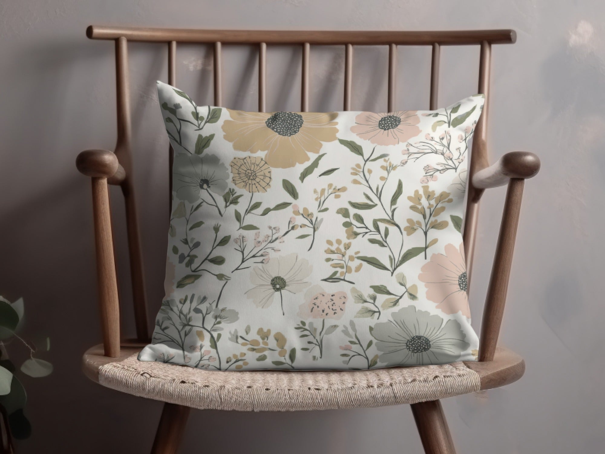 Floral Seamless Pattern Digital Paper, Botanical Print, Flower Background, Fabric Design, Pastel Colors, Scrapbooking Paper, JPEG Files - Moore and Mountain