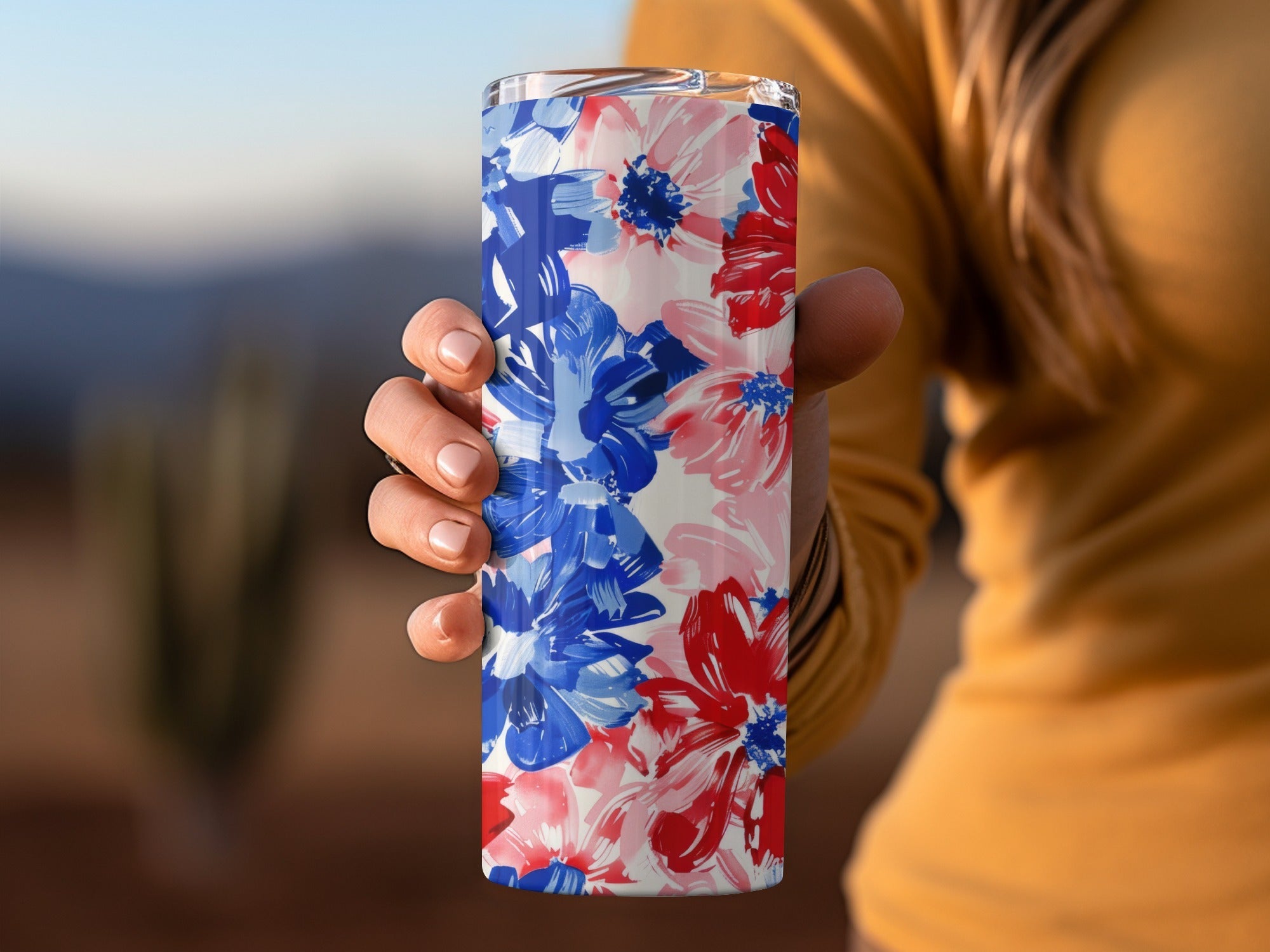 Floral Seamless Pattern, Red White Blue, Digital Download, Flower Pattern, Summer Pattern, Patriotic Design, Fabric Pattern, 4th July - Moore and Mountain