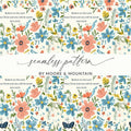 Floral Seamless Pattern, Religious Digital Paper, Butterfly Flower Pattern, Acts 16 31 Scripture, Commercial Use, Print on Demand, 12x12 - Moore and Mountain