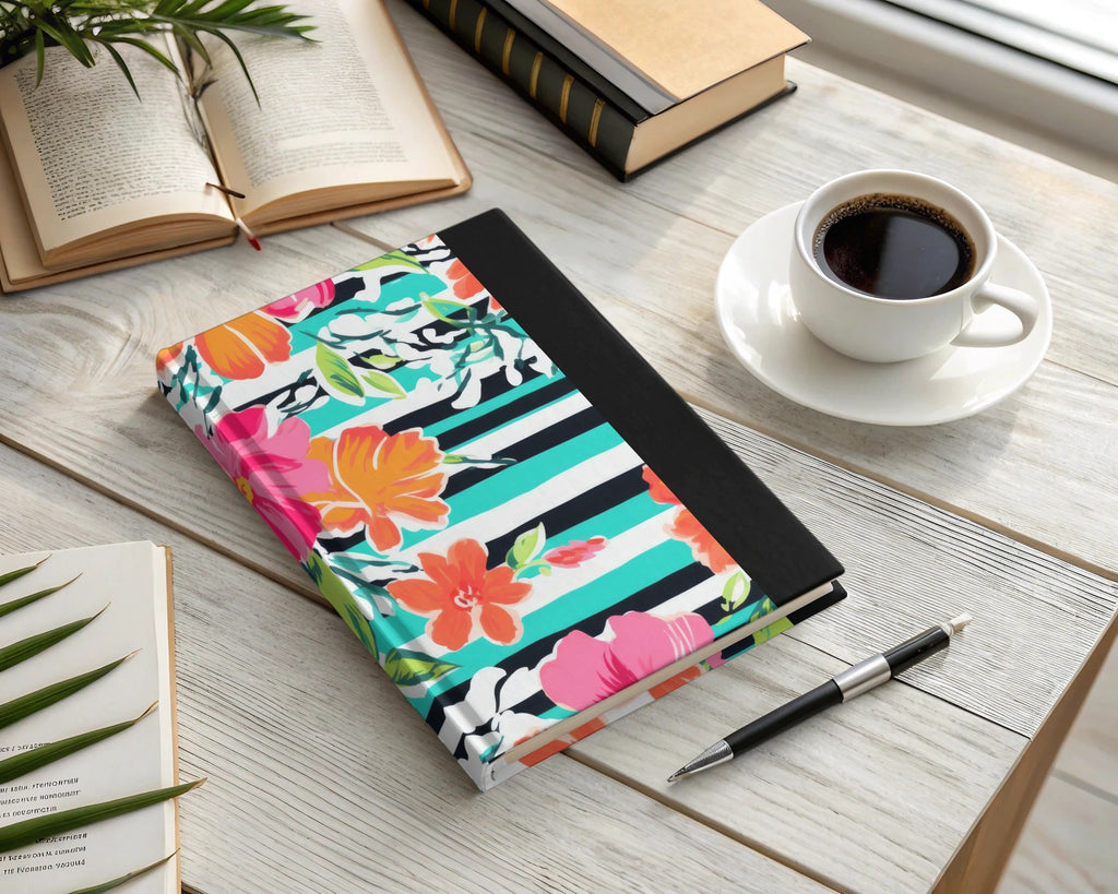 Floral Stripe Digital Paper, Seamless Pattern, Commercial Use, Repeating Design, Scrapbooking Paper, Floral Background Digital - Moore and Mountain