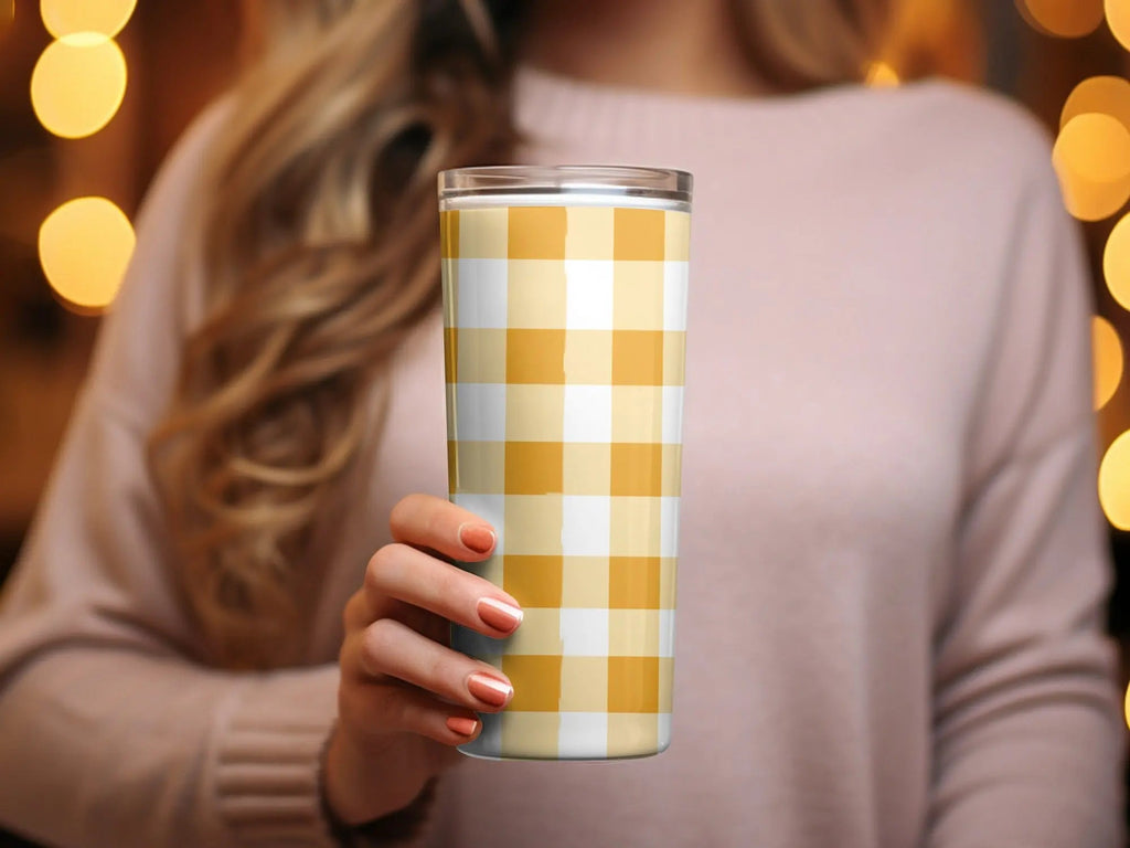 Gold Gingham Seamless Digital Paper, Checkered Pattern Background, Commercial Use Fabric Design, Fall Digital Download 12x12 Inches - Moore and Mountain