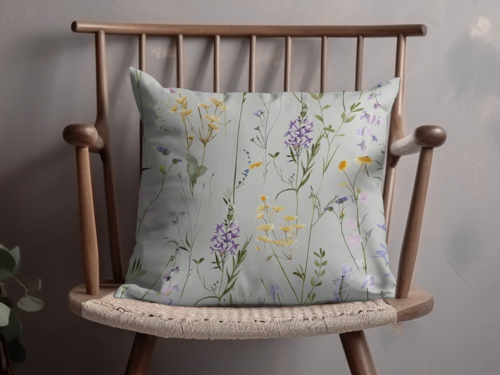 Gray and Purple Boho Neutral Floral Watercolor Pattern - Moore and Mountain