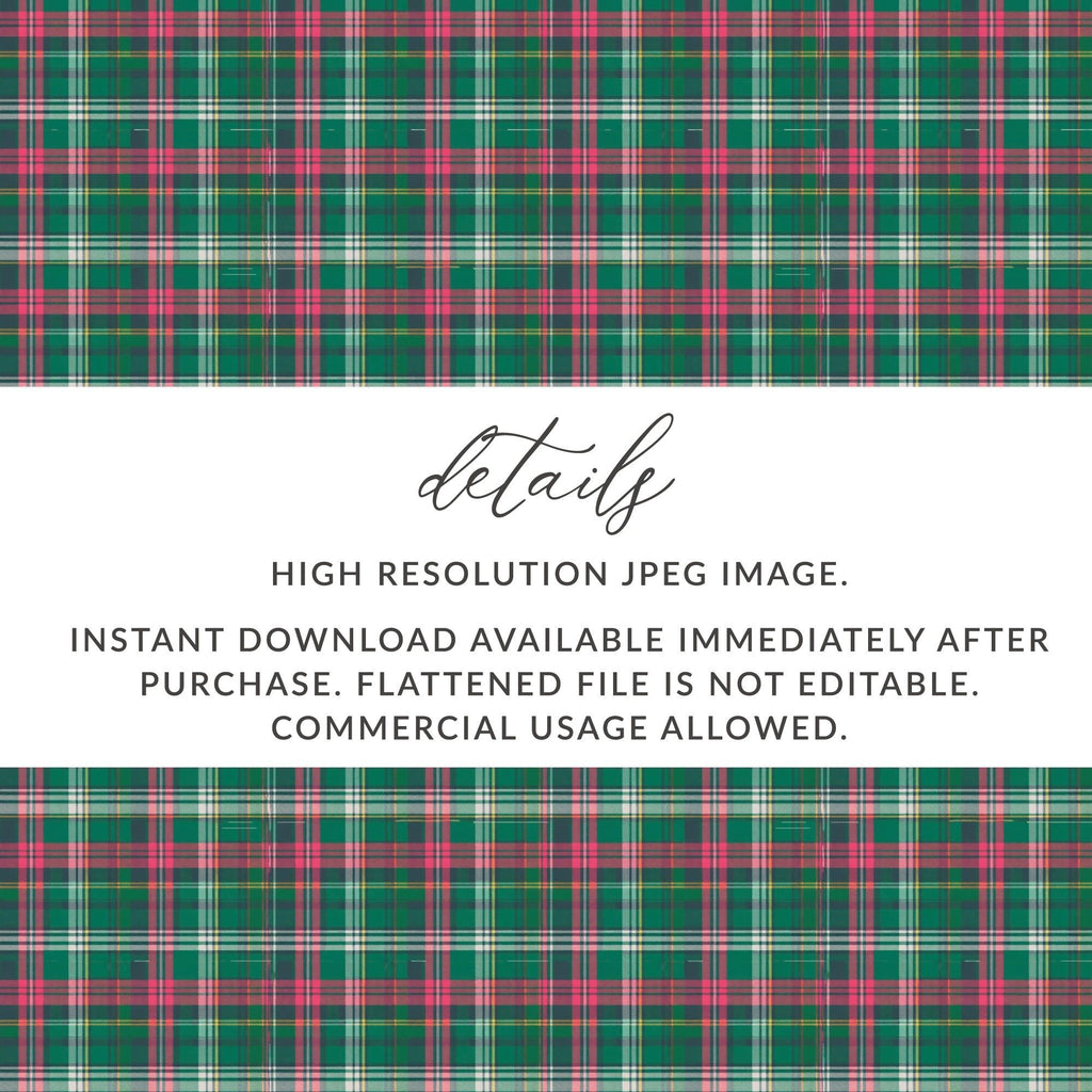 Green and Pink Plaid Pattern Classic Design Checkered Digital - Moore and Mountain