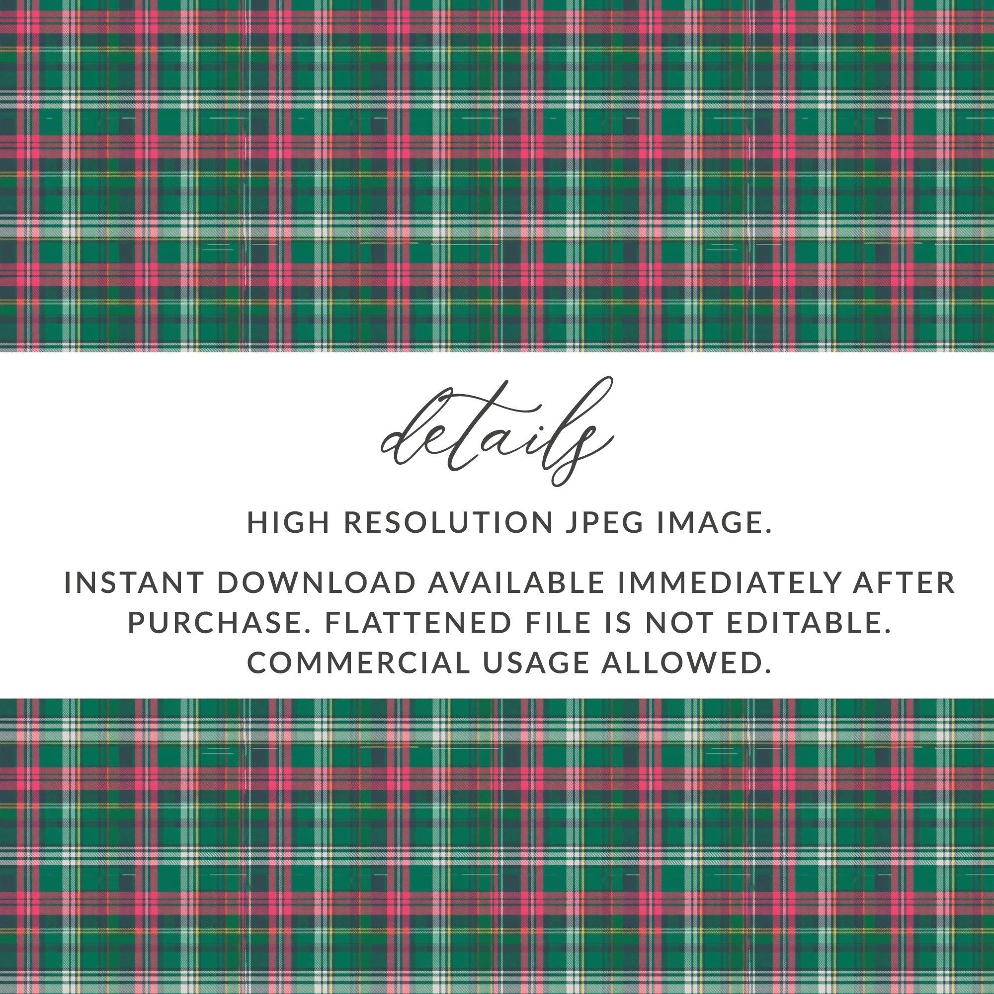 Green and Pink Plaid Pattern Classic Design Checkered Digital - Moore and Mountain