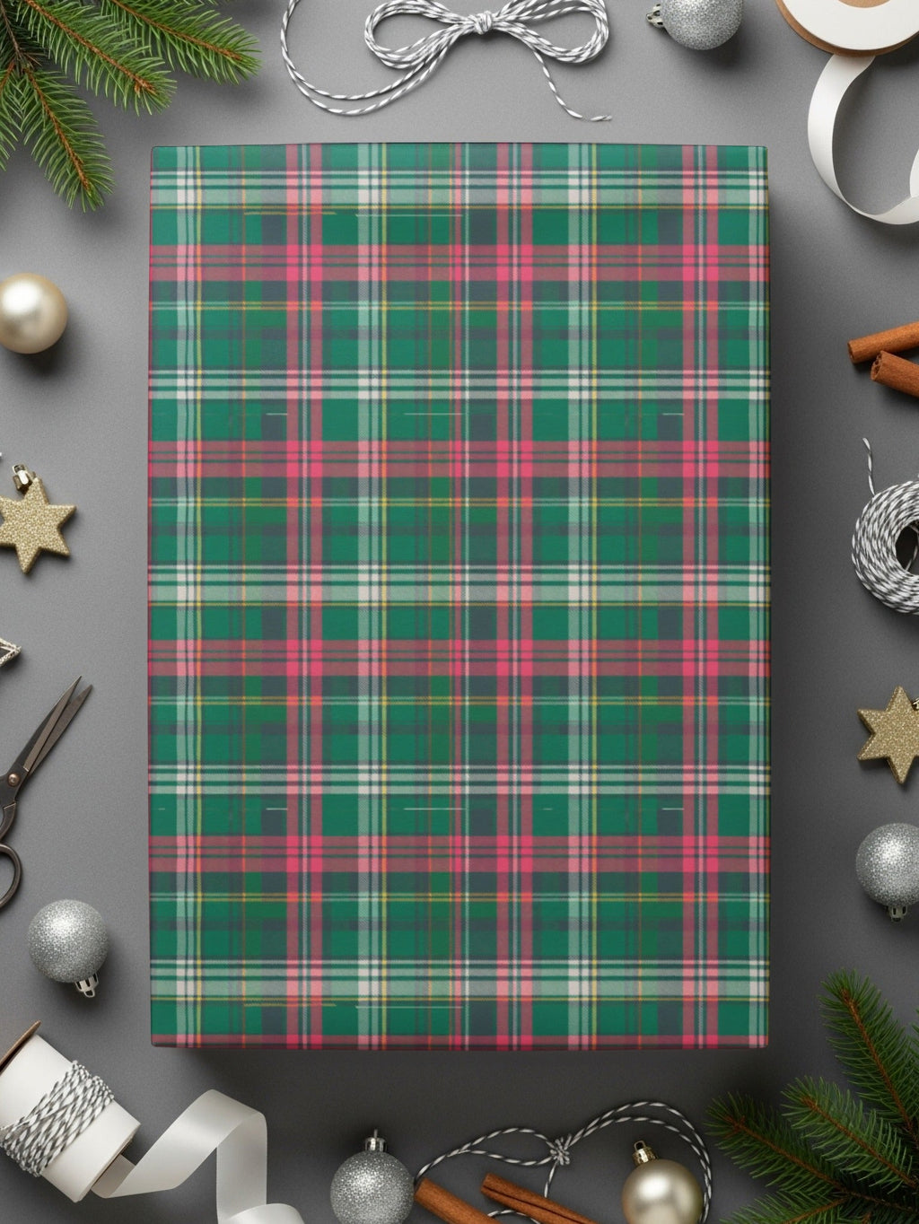 Green and Pink Plaid Pattern Classic Design Checkered Digital - Moore and Mountain