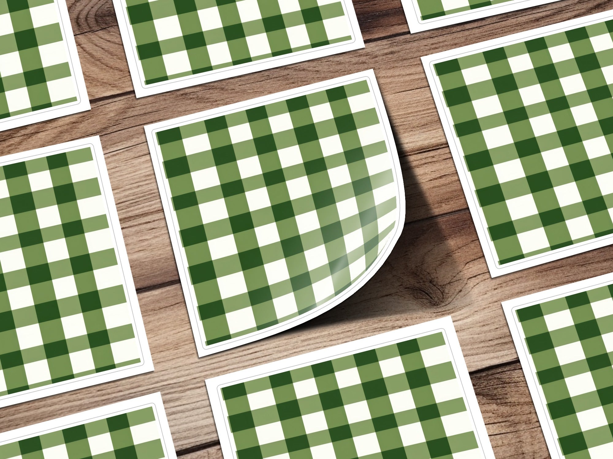 Green Gingham Digital Paper, Plaid Pattern Digital Download, Fabric Texture Seamless Pattern, Buffalo Check Scrapbook Paper, Tartan Digital - Moore and Mountain