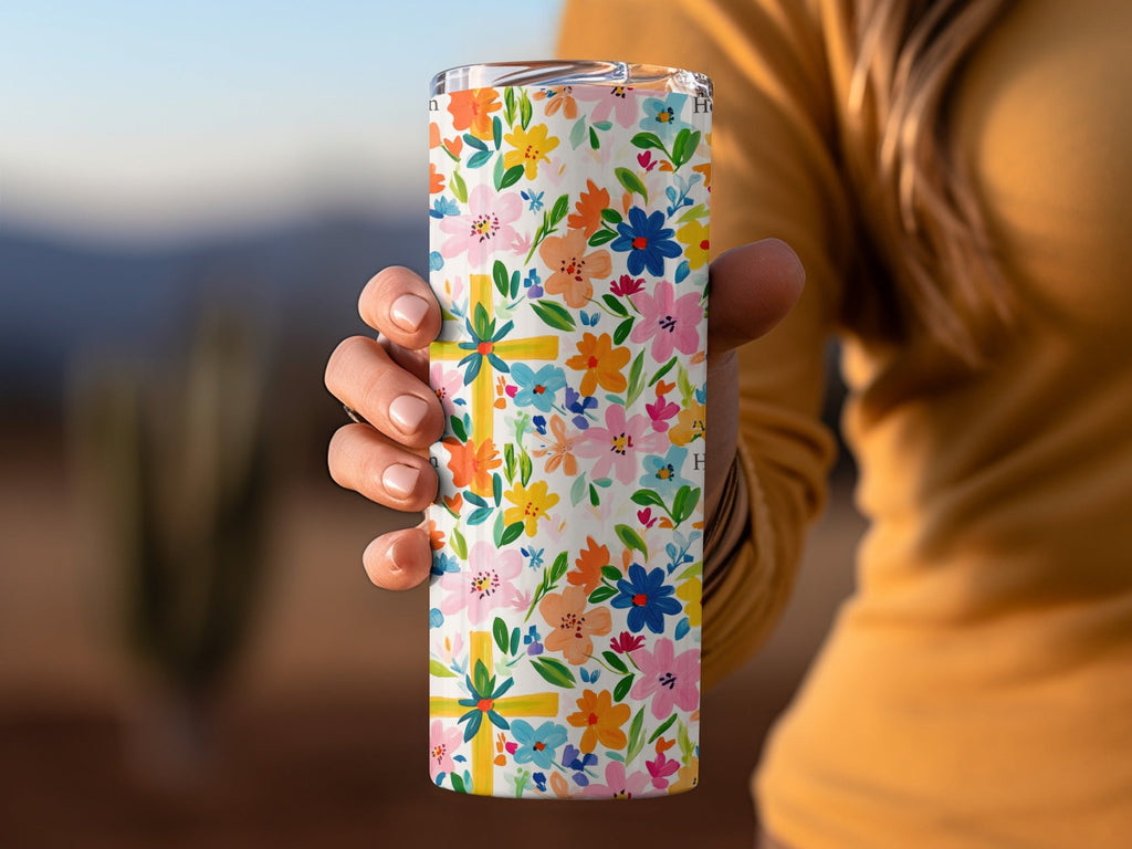 He Is Risen Digital Seamless Pattern, Floral Easter Design, Religious Fabric Print, Spring Flowers Paper, Christian Digital File - Moore and Mountain