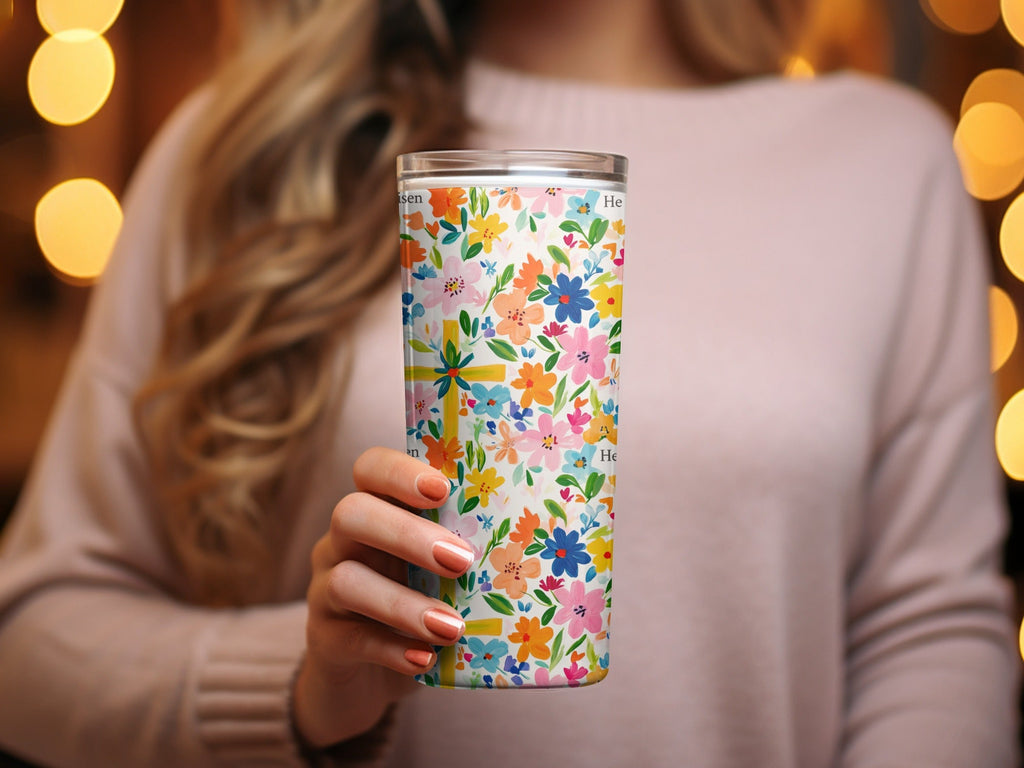 He Is Risen Digital Seamless Pattern, Floral Easter Design, Religious Fabric Print, Spring Flowers Paper, Christian Digital File - Moore and Mountain