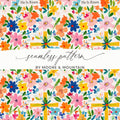 He Is Risen Digital Seamless Pattern, Floral Easter Design, Religious Fabric Print, Spring Flowers Paper, Christian Digital File - Moore and Mountain