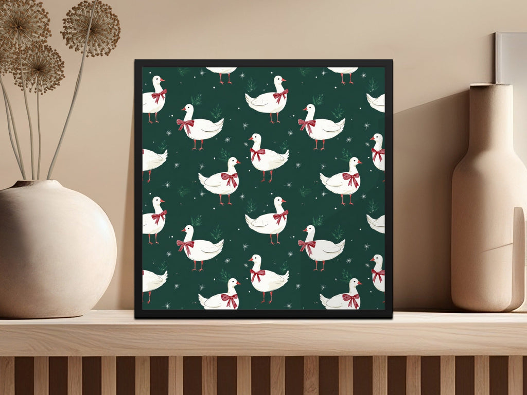 Holiday Silly Goose Background Christmas Geese Pattern - Moore and Mountain