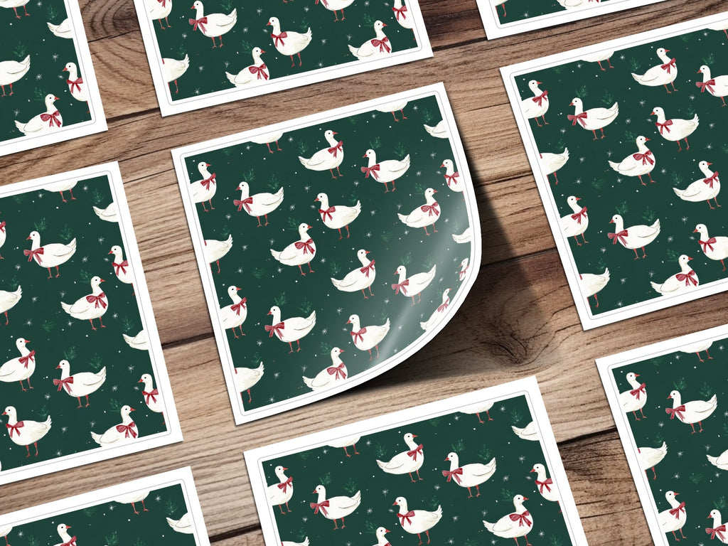 Holiday Silly Goose Background Christmas Geese Pattern - Moore and Mountain