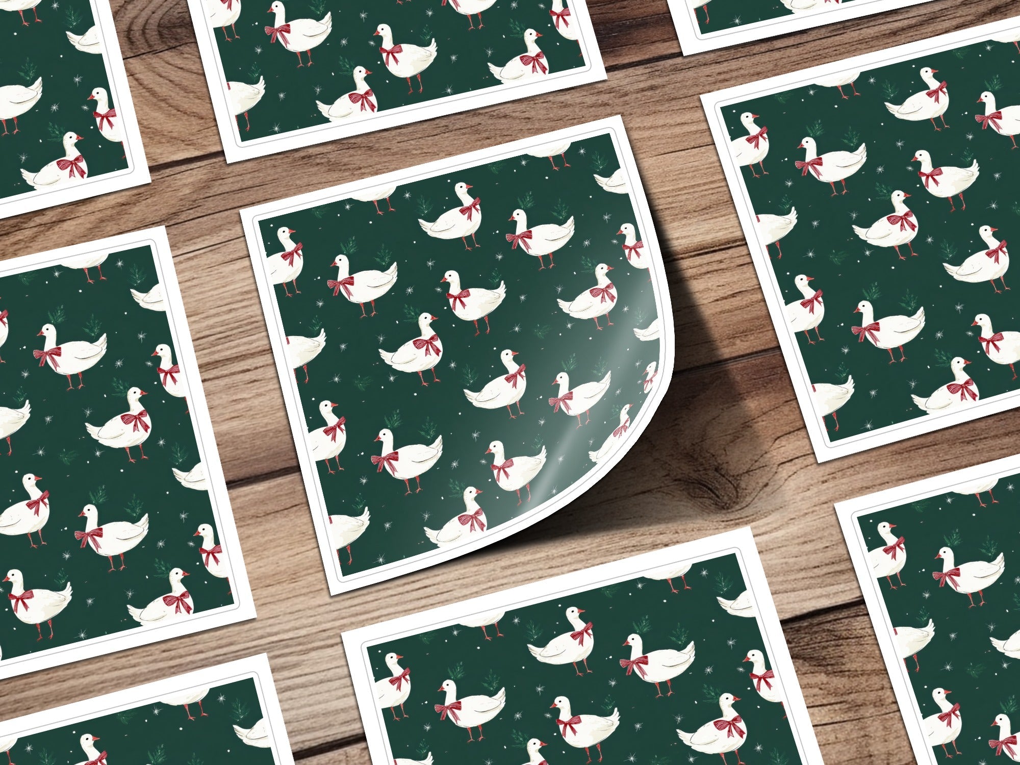 Holiday Silly Goose Background Christmas Geese Pattern - Moore and Mountain