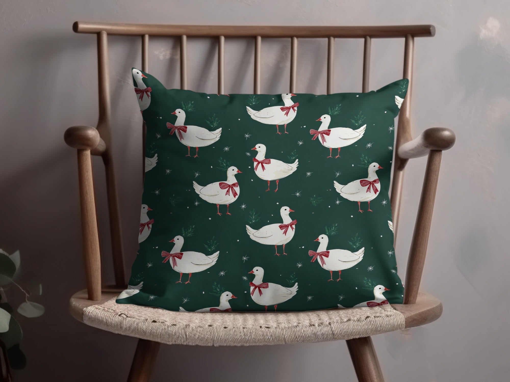 Holiday Silly Goose Background Christmas Geese Pattern - Moore and Mountain