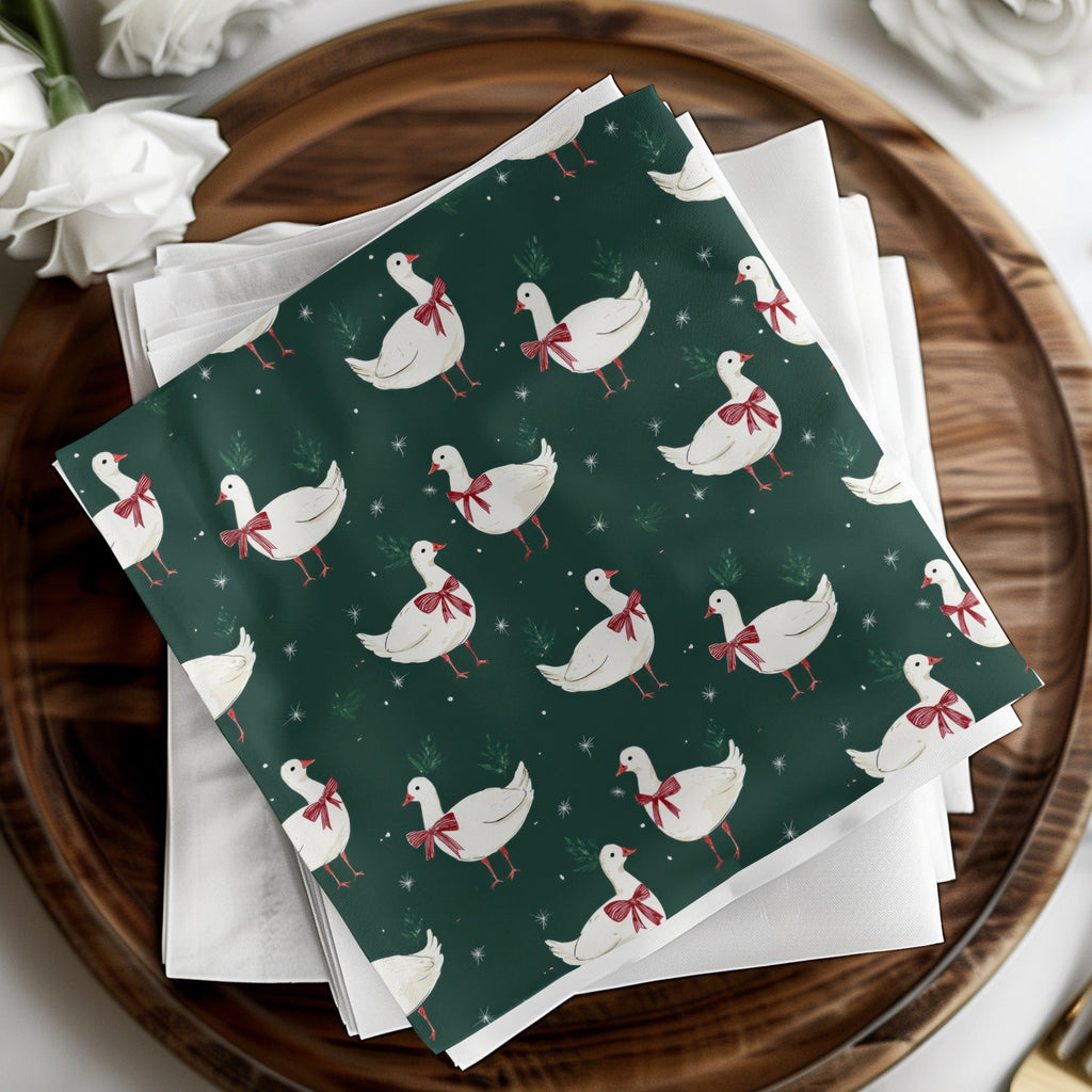 Holiday Silly Goose Background Christmas Geese Pattern - Moore and Mountain