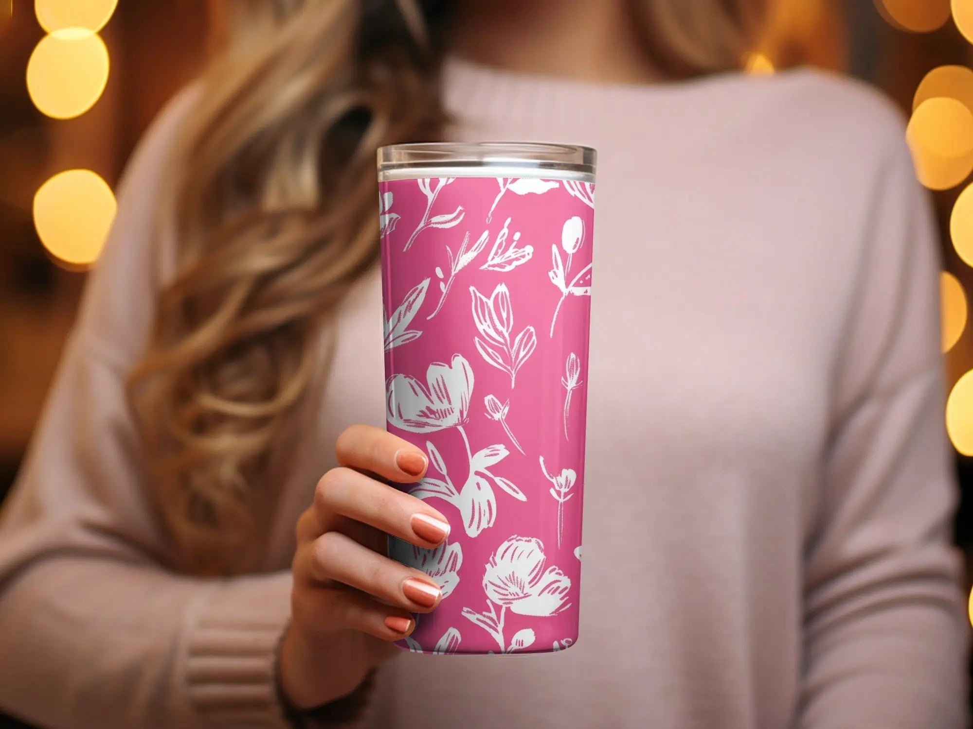 Hot Pink Floral Digital Paper, Seamless Flower Pattern, Scrapbook Paper, Commercial Use, Digital Download - Moore and Mountain