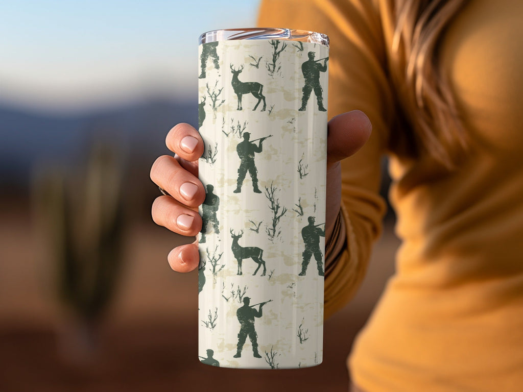 Hunting Seamless Pattern For Men with Hunter Deer Trees Seamless Background Digital - Moore and Mountain