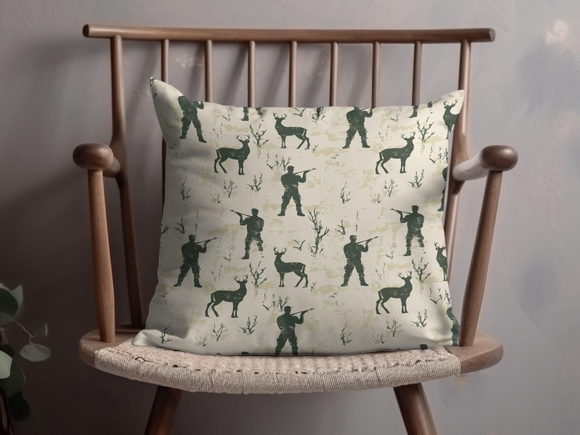 Hunting Seamless Pattern For Men with Hunter Deer Trees Seamless Background Digital - Moore and Mountain