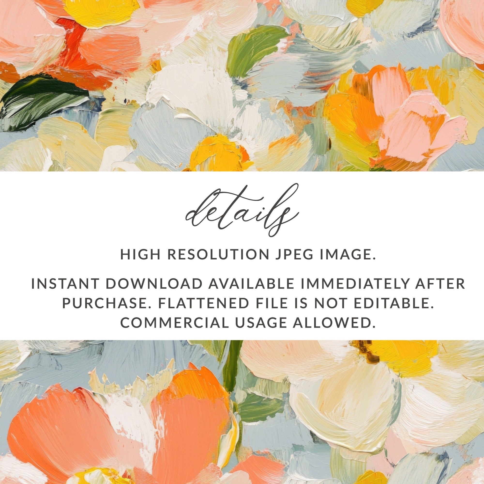 Impressionistic Seamless Floral Design Decorative Product - Moore and Mountain