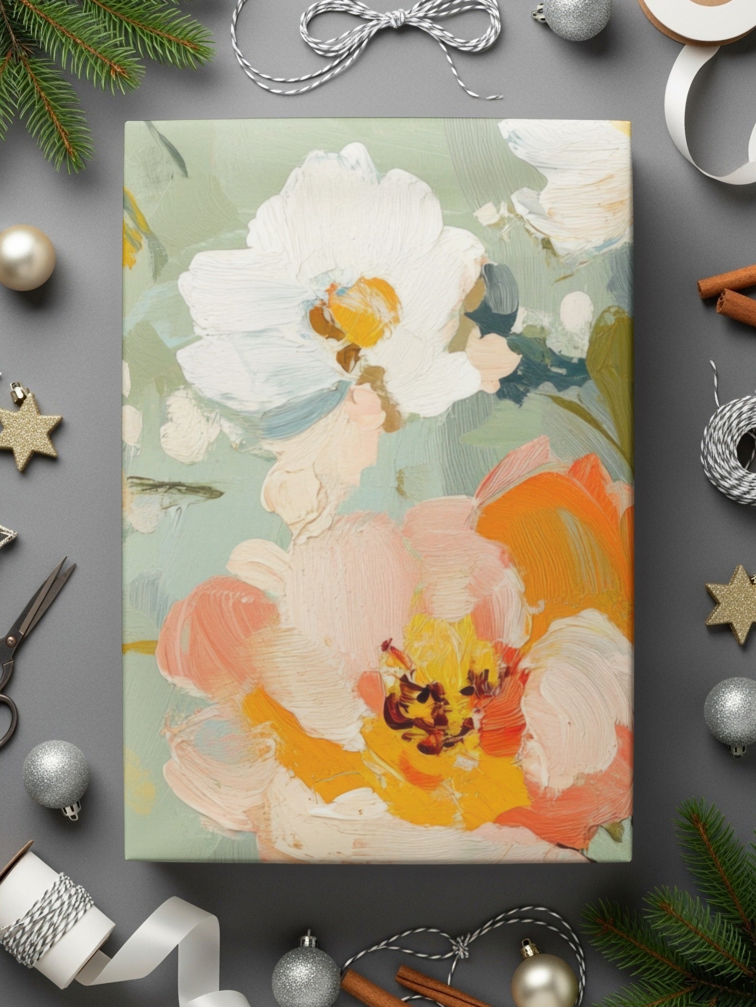 Impressionistic Seamless Floral Garden Acrylic Floral - Moore and Mountain