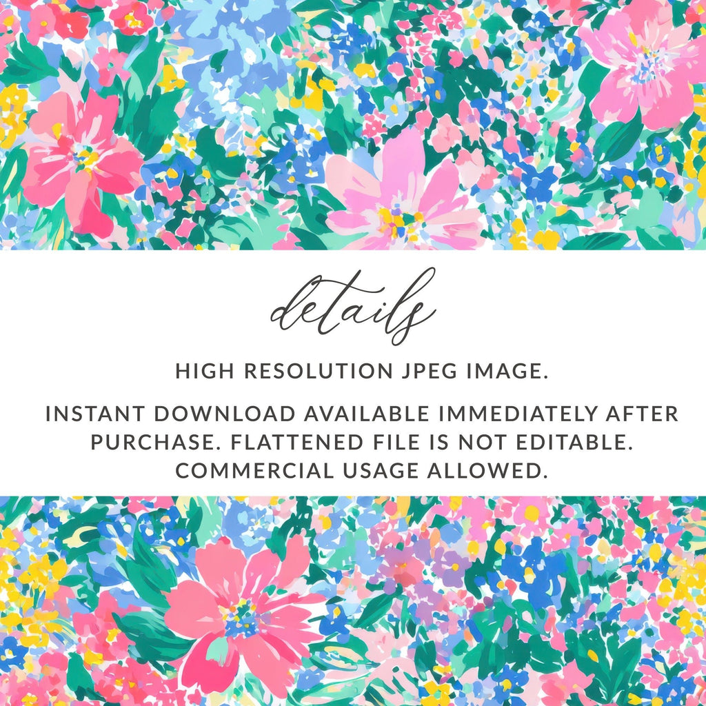 Impressionistic Seamless Painterly Spring Pattern Floral - Moore and Mountain