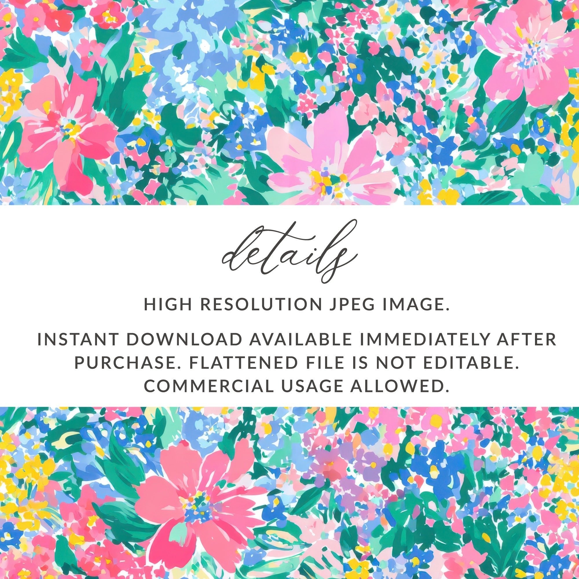 Impressionistic Seamless Painterly Spring Pattern Floral - Moore and Mountain