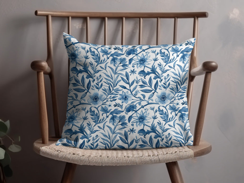 Indigo Bloom Chinoiserie Vines Seamless Pattern and Leaves Pattern Beautiful Design Digital - Moore and Mountain