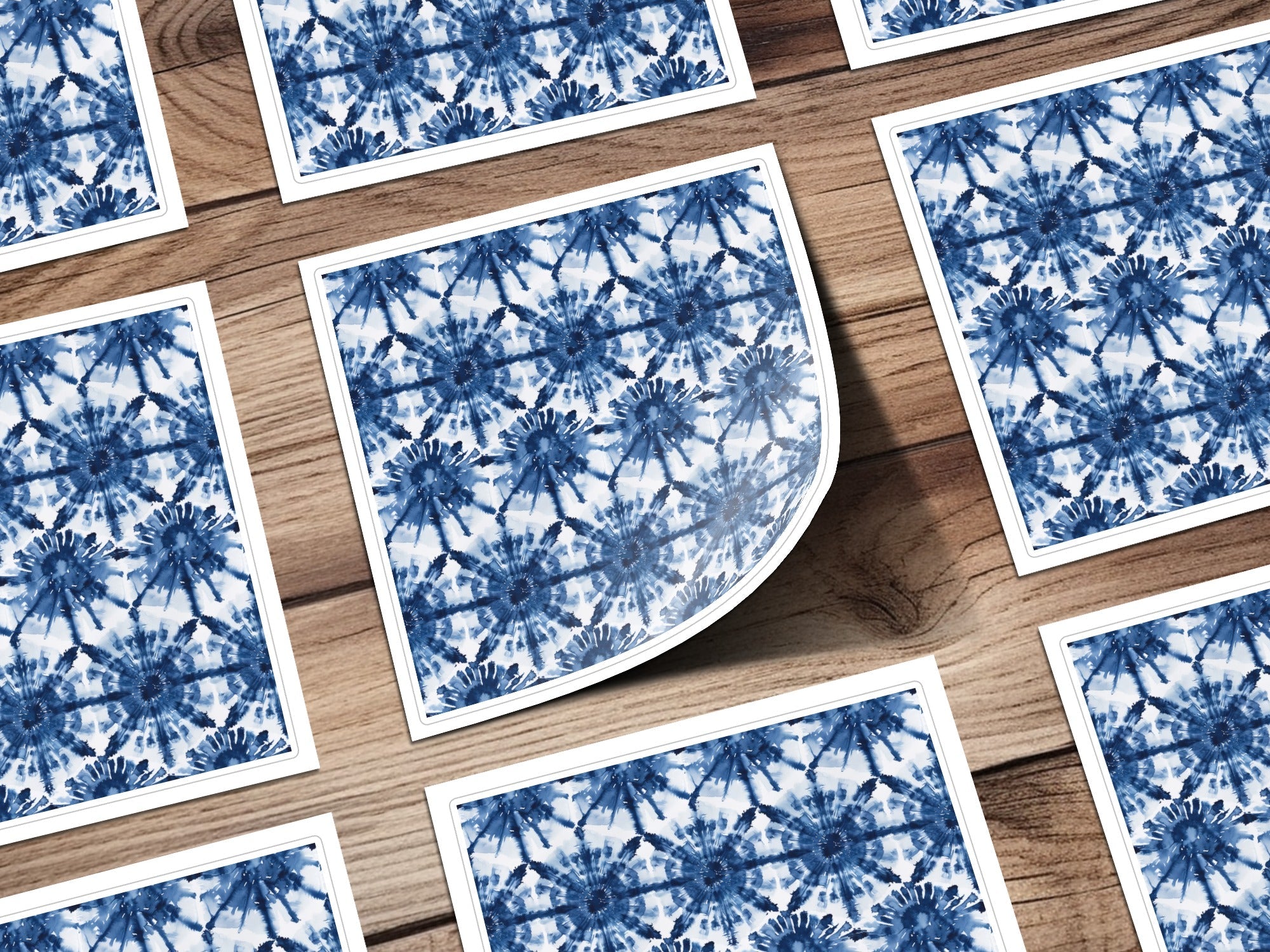 Indigo Tie Dye Digital Paper, Seamless Pattern File, Indigo Shibori Design, Indigo Background, 12x12 JPEG File, Scrapbook Paper - Moore and Mountain