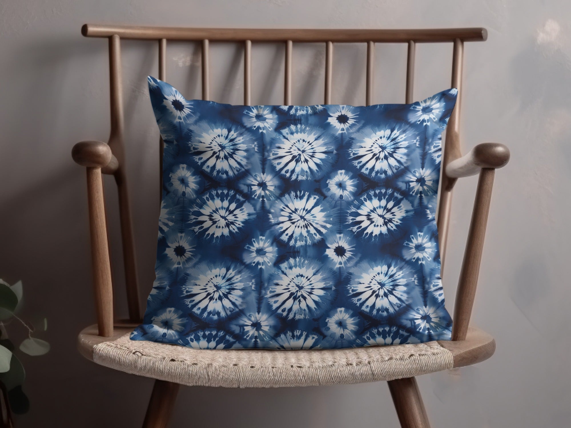 Indigo Tie Dye Digital Paper, Seamless Pattern, Floral, Shibori Texture, Fabric Background, Printable Design, Digital Files - Moore and Mountain