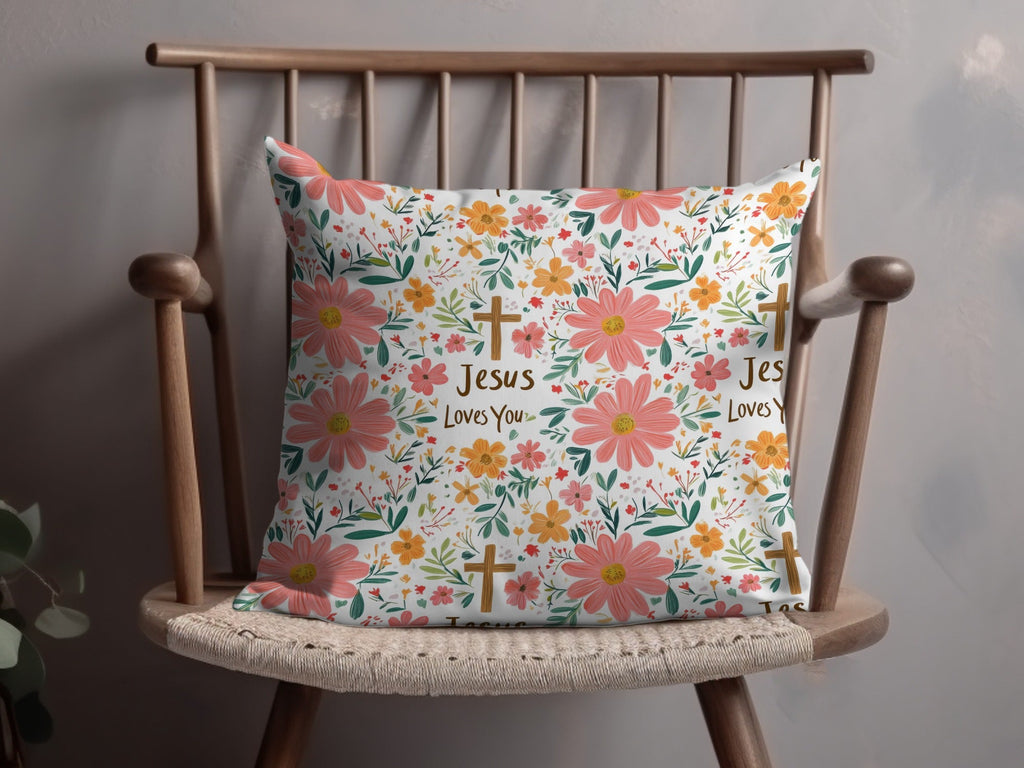 Jesus Loves You Floral Pattern Design Easter Gift Digital - Moore and Mountain