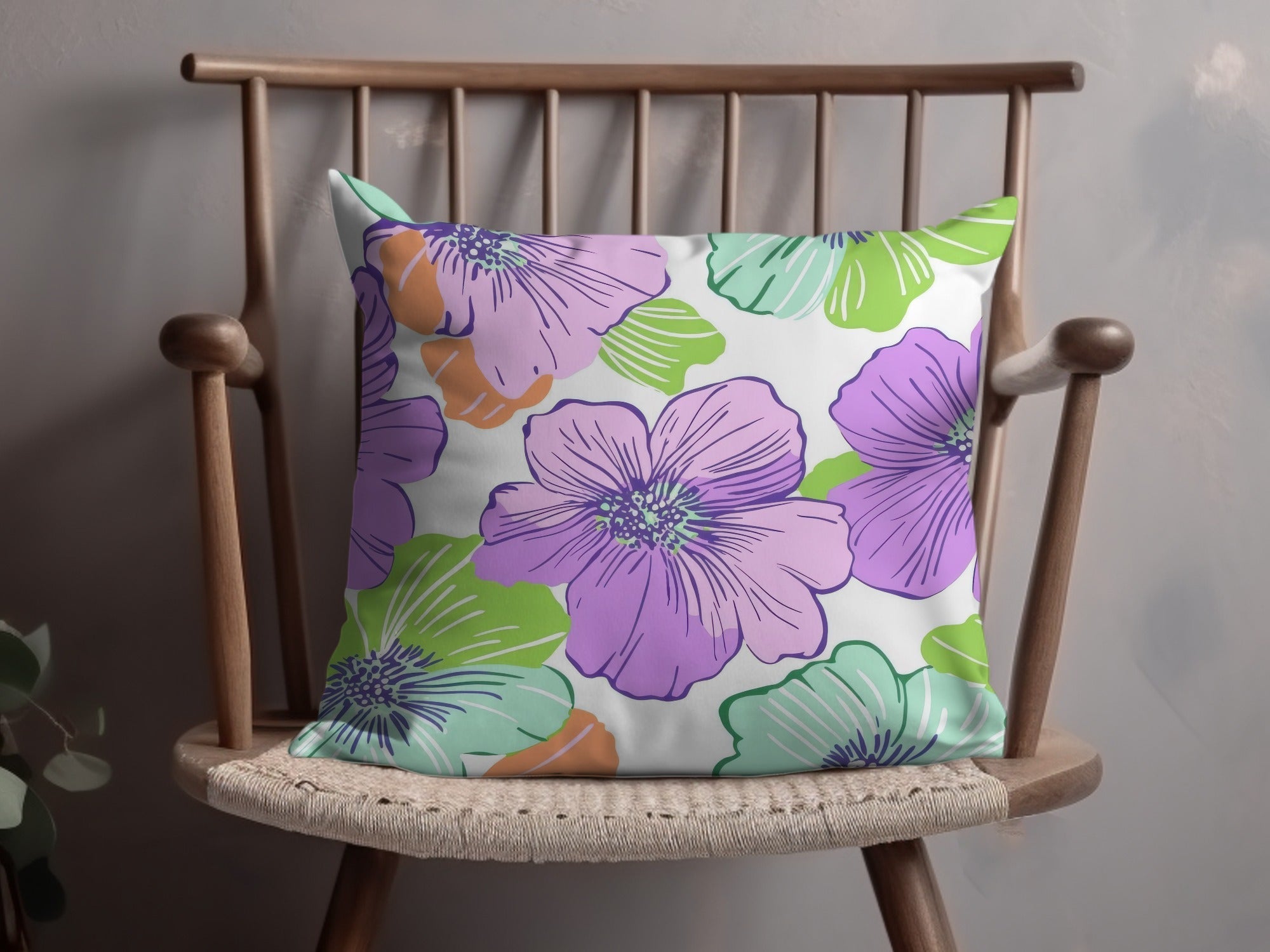 Lavender Preppy Digital Paper, 60s floral pattern, Seamless Floral Print, Retro Flower Background, Floral Pattern Paper, Floral Digital - Moore and Mountain