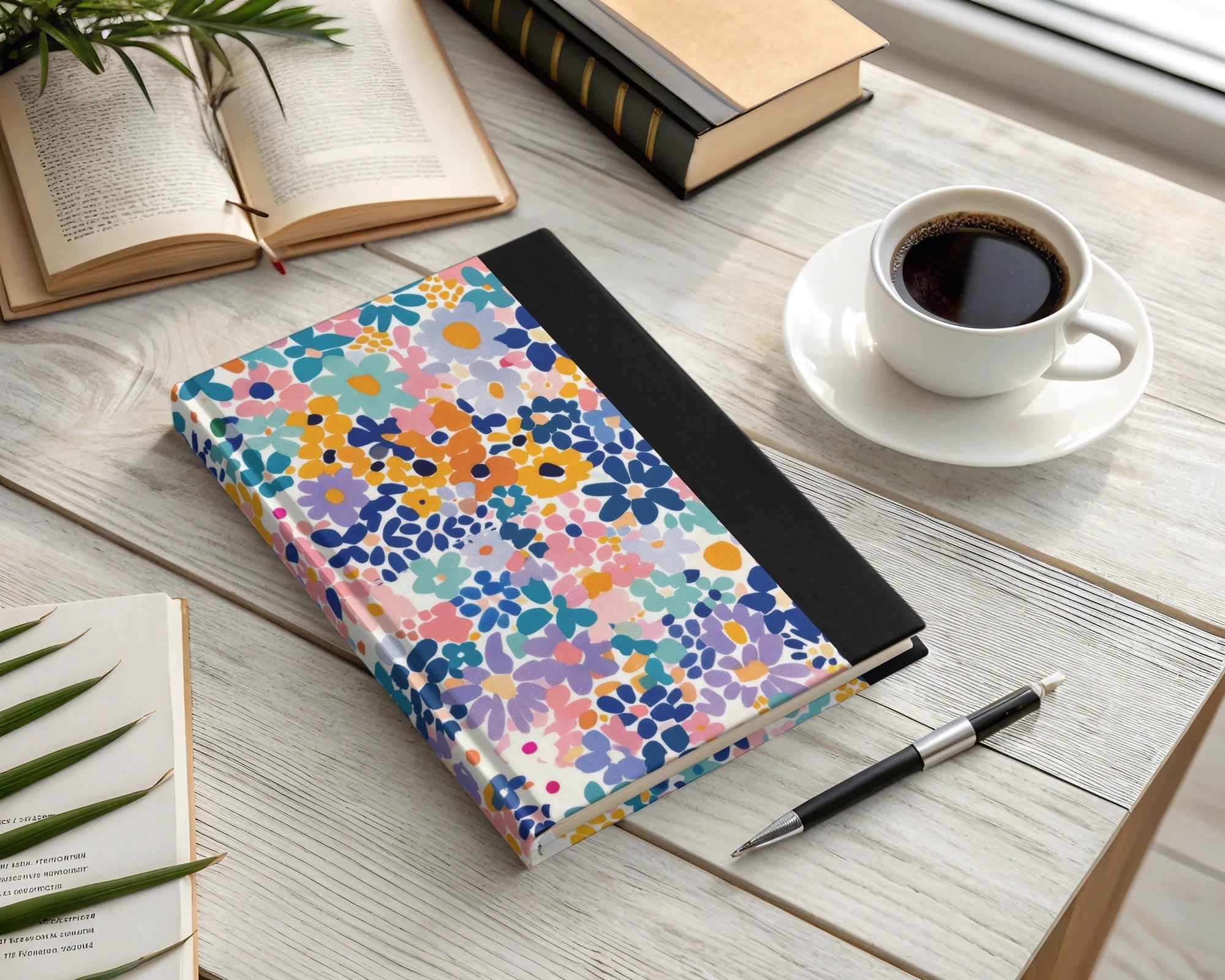 Light Blue Pink Floral Pattern for Spring Summer Time Digital - Moore and Mountain