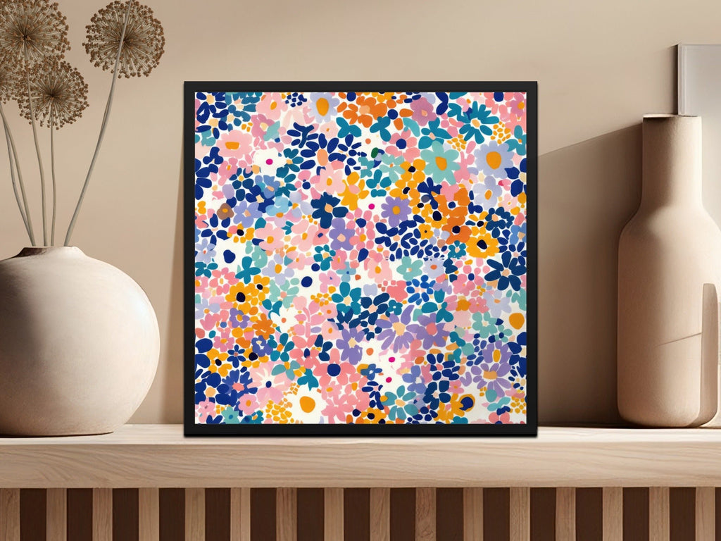 Light Blue Pink Floral Pattern for Spring Summer Time Digital - Moore and Mountain