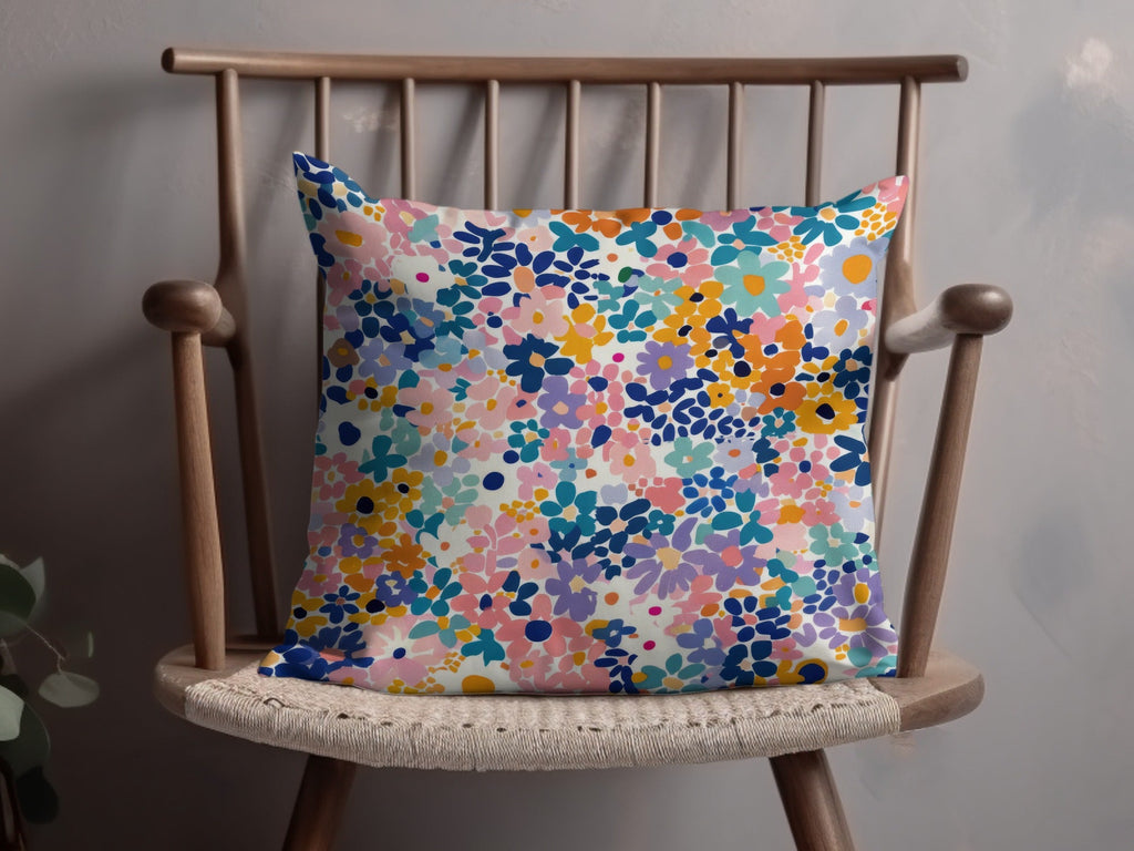 Light Blue Pink Floral Pattern for Spring Summer Time Digital - Moore and Mountain