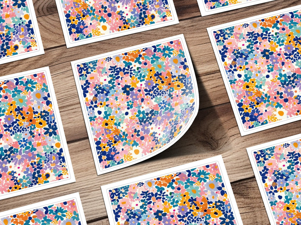 Light Blue Pink Floral Pattern for Spring Summer Time Digital - Moore and Mountain