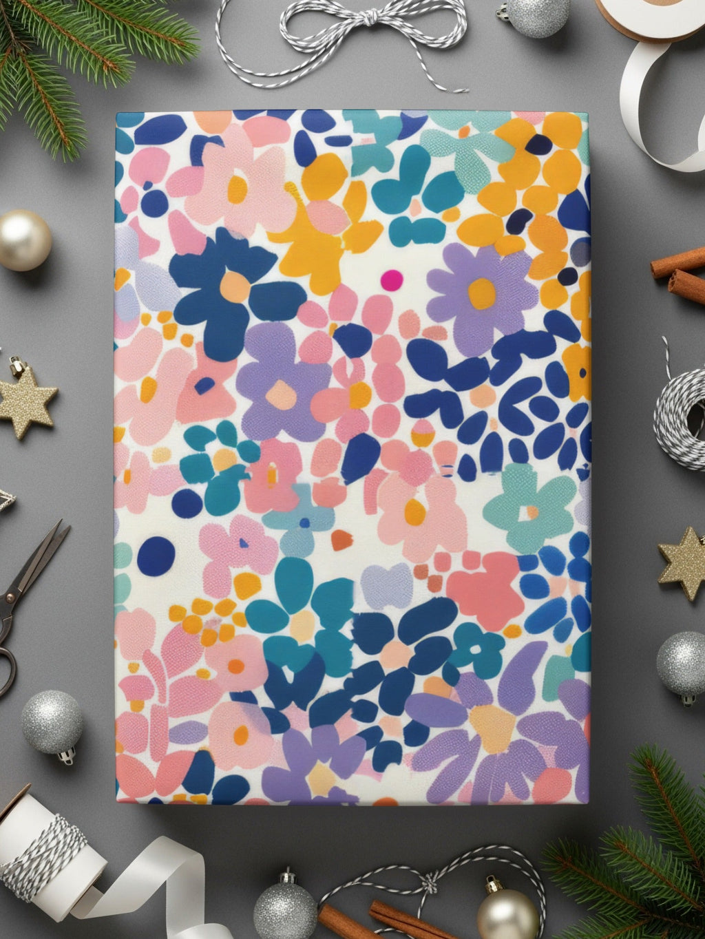 Light Blue Pink Floral Pattern for Spring Summer Time Digital - Moore and Mountain