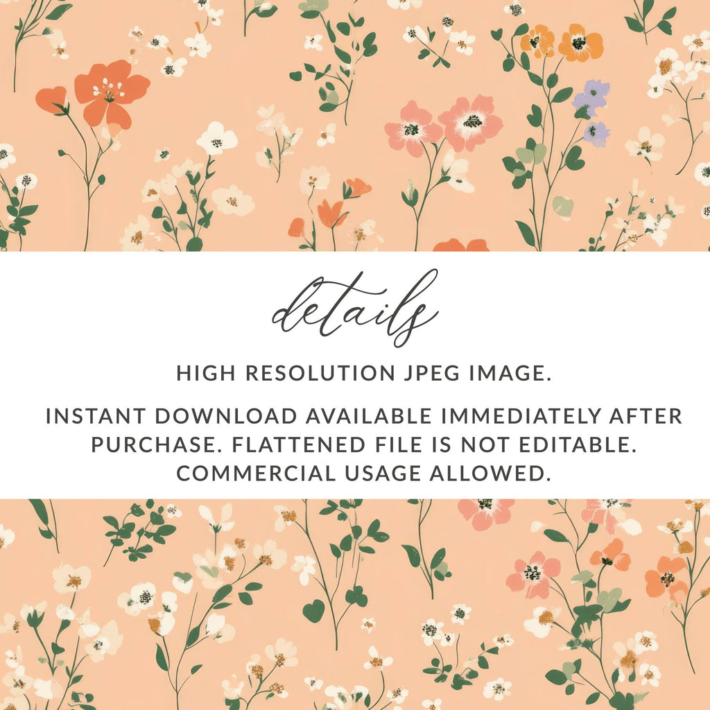 Light Blush Ditsy Floral Delight Seamless Pattern for Fabric Design Crafts - Moore and Mountain