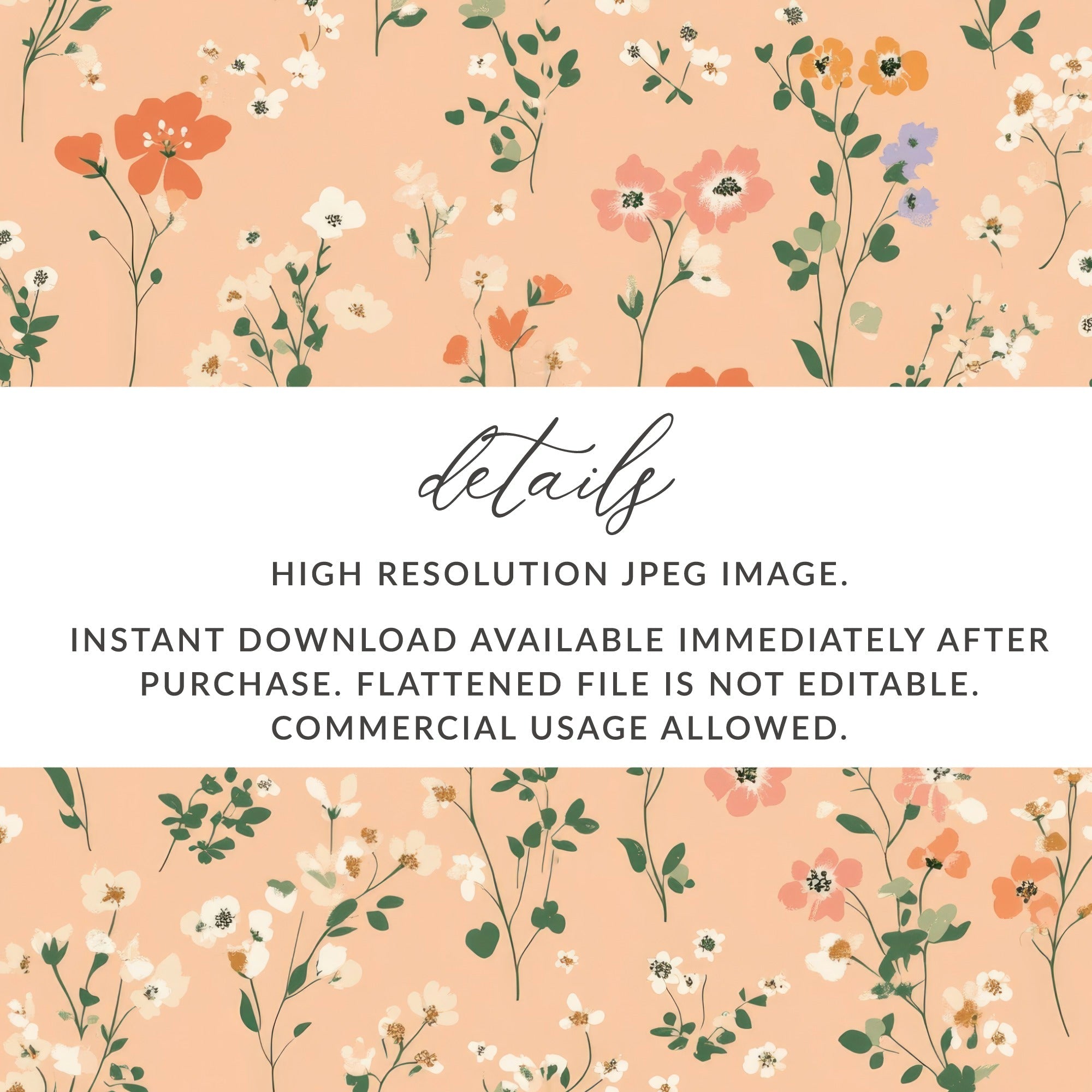 Light Blush Ditsy Floral Delight Seamless Pattern for Fabric Design Crafts - Moore and Mountain