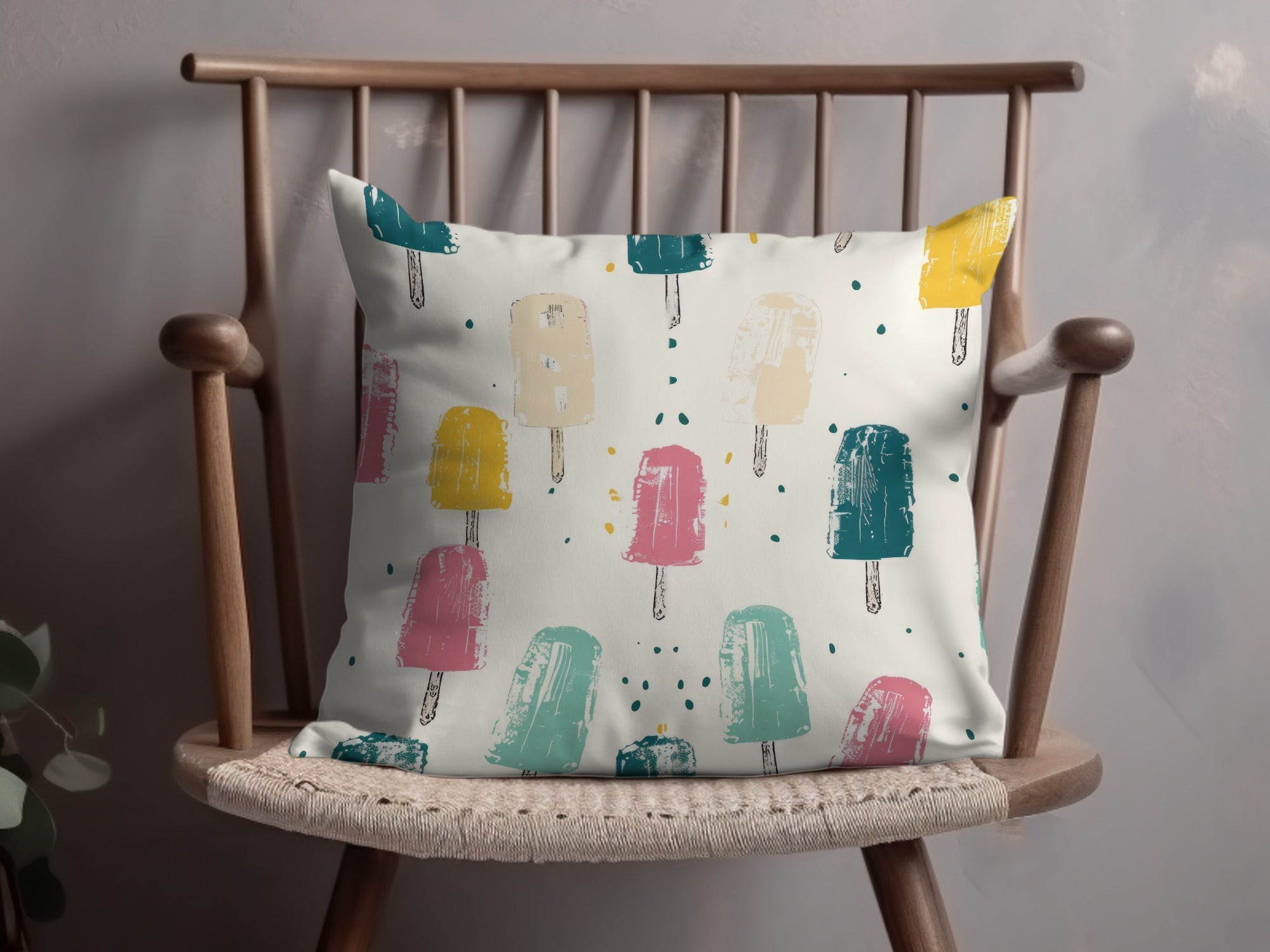 Multicolor Popsicle Summer Pattern With Neutral Background Digital - Moore and Mountain